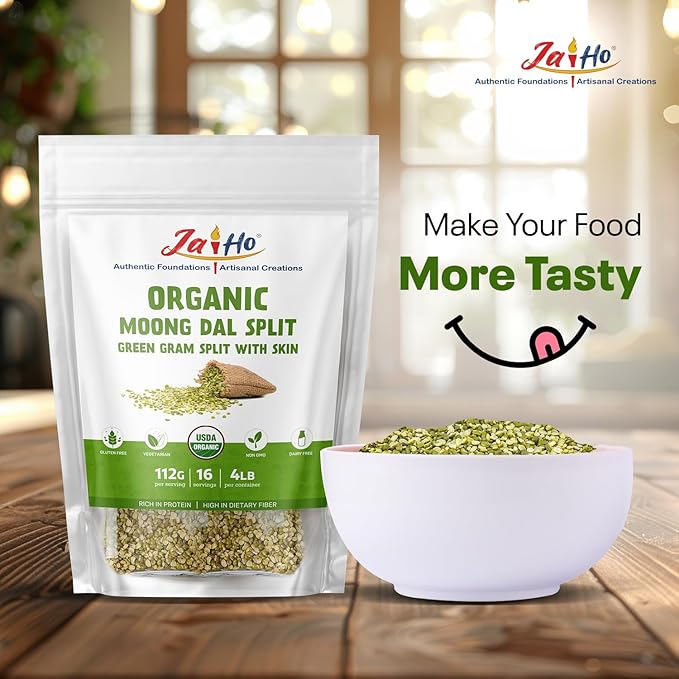 Jai Ho Certified Organic Kabuli Chana Garbanzo Beans 4 lb | Chickpeas Lentils | Indian Kabuli Chole