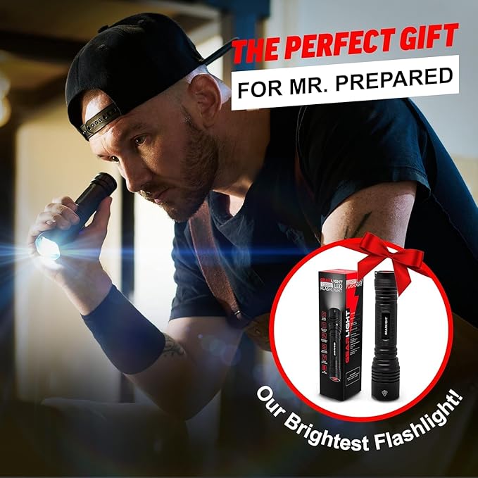 GearLight S2000 LED Flashlight High Lumens - Super Bright, Powerful, Mid-Size Tactical Flashlight