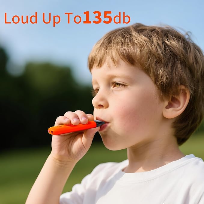 Multifunctional Survival Emergency Whistle for Kids with Compass Hiking Survival, Thermometer &