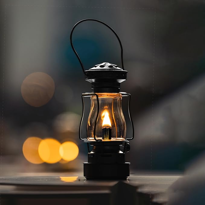 Vintage Oil Lantern, Waterproof Fuel Lantern with Carry Handle, for Outdoor Camping Hiking Patio