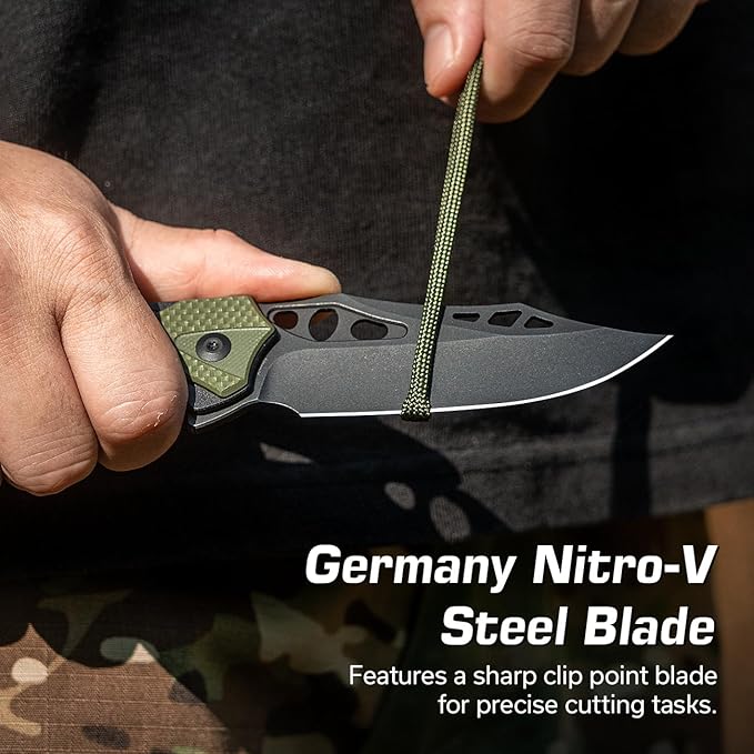 CIVIVI Pocket Knife for Men, Biophase Flipper Tactical Folding Knife, 3.48" Nitro-V Blade Aluminum