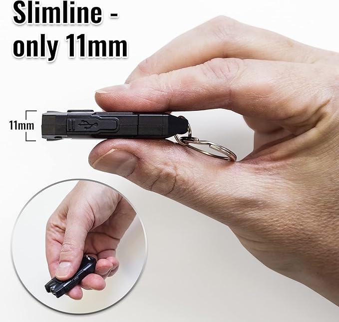 Rechargeable Keychain Flashlight, 120 Lumen Mini Flashlight, EDC Keychain Light, Flashlight