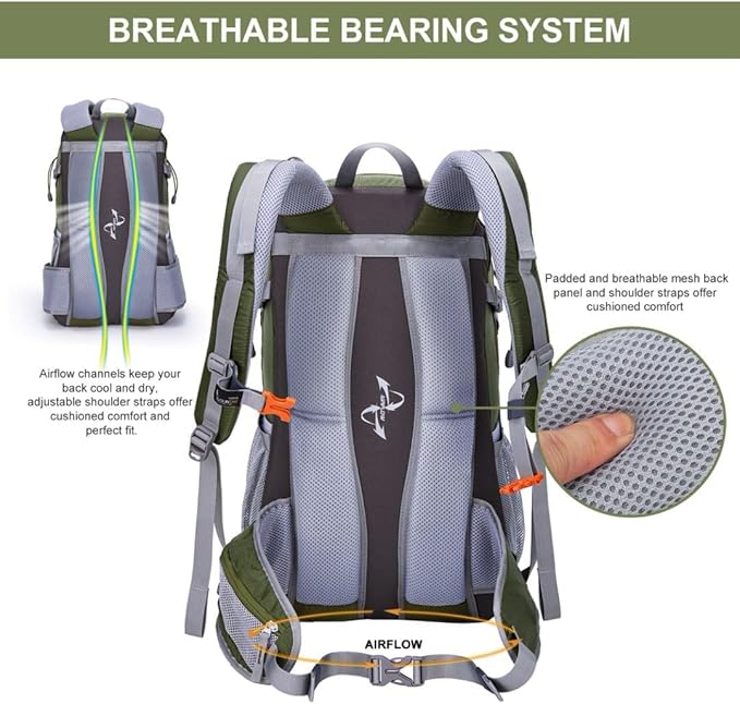 MOUNTAINTOP 25L/40L Hiking Backpack,Lightweight Travel Backpack for Men Women Outdoor Backpacking