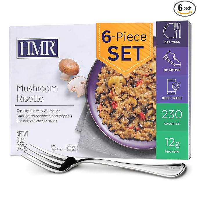 HMR Mushroom Risotto Entrée | Pre-packaged Lunch or Dinner to Support Weight Loss | Ready to Eat |