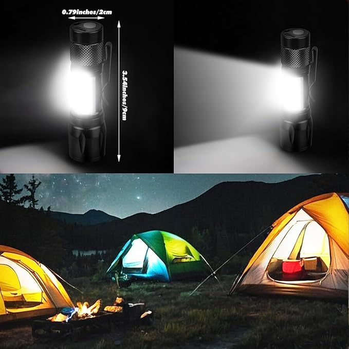 KunHe USB Rechargeable Mini Small LED Flashlights Bulk Camping Lantern Flashlight Bright High