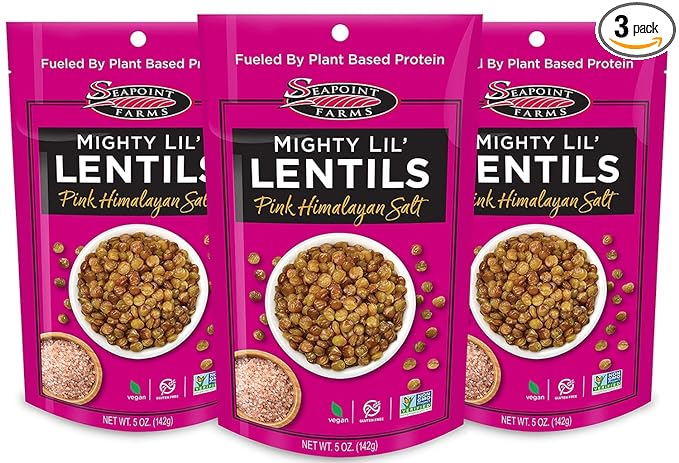 Seapoint Farms Mighty Lil??Lentils, Pink Himalayan Salt, Plant Based Protein, Vegan, Gluten-Free