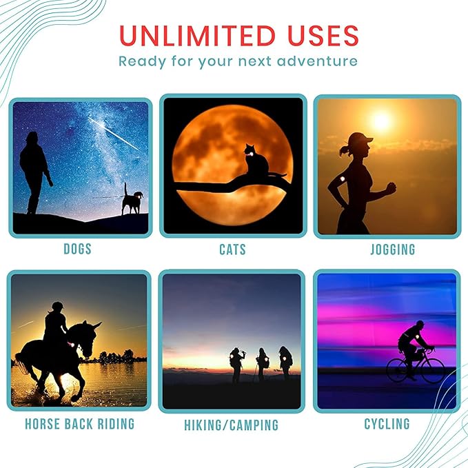 Avando Dog Collar Light, Dog Lights for Might Walking, Waterproof Silicon LED Dog Collar Safety