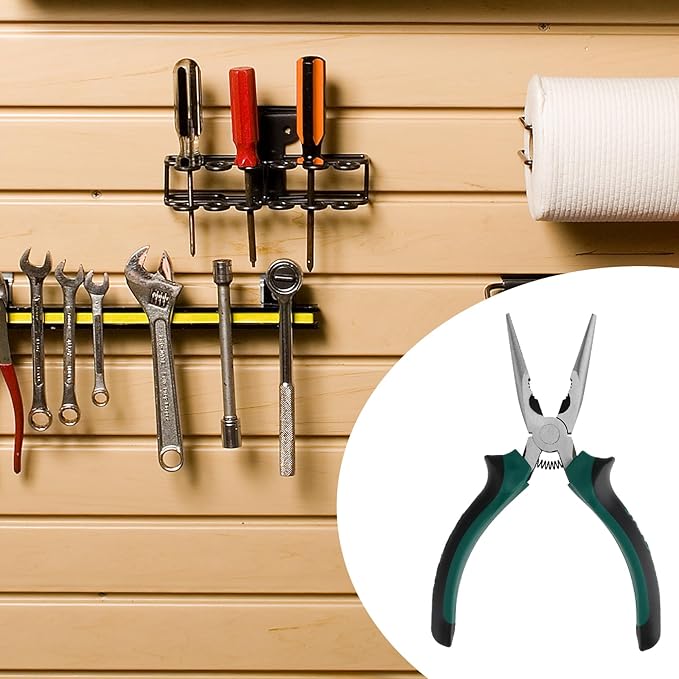 SINJEUN 15 Pack 6 Inch Needle Nose Pliers, Long Needle Nose Pliers with Wire Cutter, Insulated