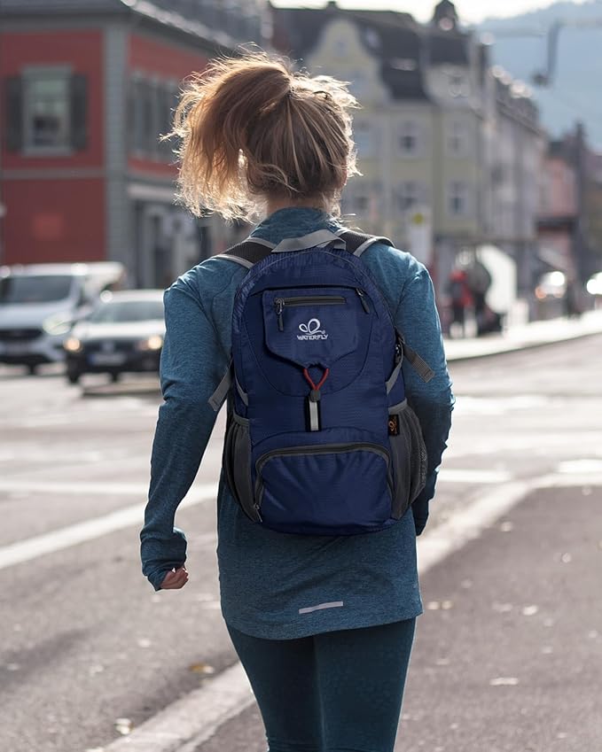 WATERFLY Small Lightweight Packable Backpack: 20l Ultra Light Foldable Travel Hiking Camping