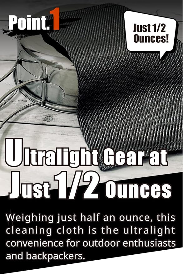 Ultralight 1/2oz Scrubber 316L Stainless Steel Cloth Heat Resistant 1200℉ Ultra-Durability