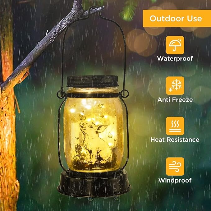 kyoryuger Pig Gifts for Women/Men Pig Lovers Solar Lantern Mom Birthday, Mothers Day, Solar Garden