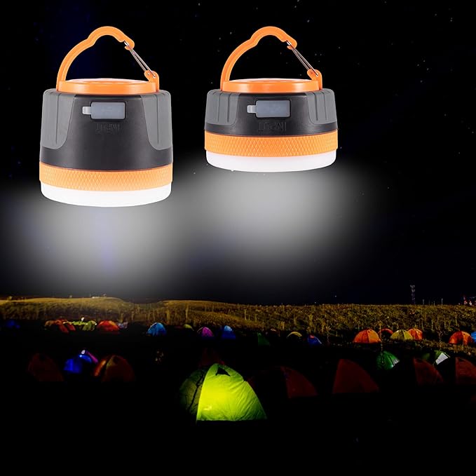 LIT-PaTH LED Camping Lantern, Rechargeable Light with Magnet Base, 2200 mAh, Survival Kit for