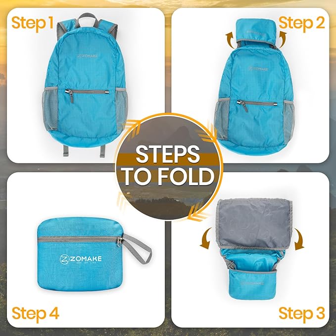 ZOMAKE Ultra Lightweight Hiking Backpack 20L - Packable Small Backpacks Water Resistant Daypack for
