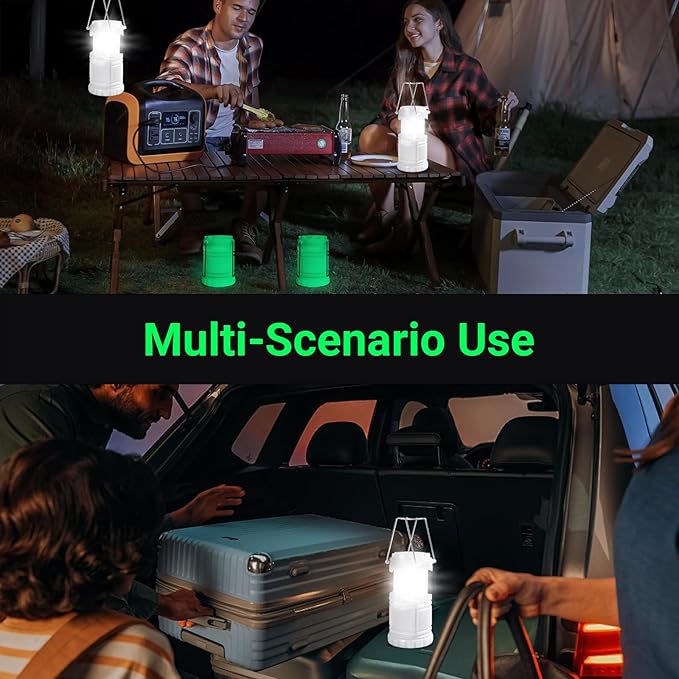 KUNHE LED 20 Pack Glow-in-The-Dark Camping Lanterns Battery Powered (Includes 60 AA Alkaline