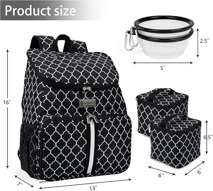 BAGLHER丨Dog Travel Bag, Airline Approved Pet Supplies Backpack, Dog Travel Backpack with 2 Silicone
