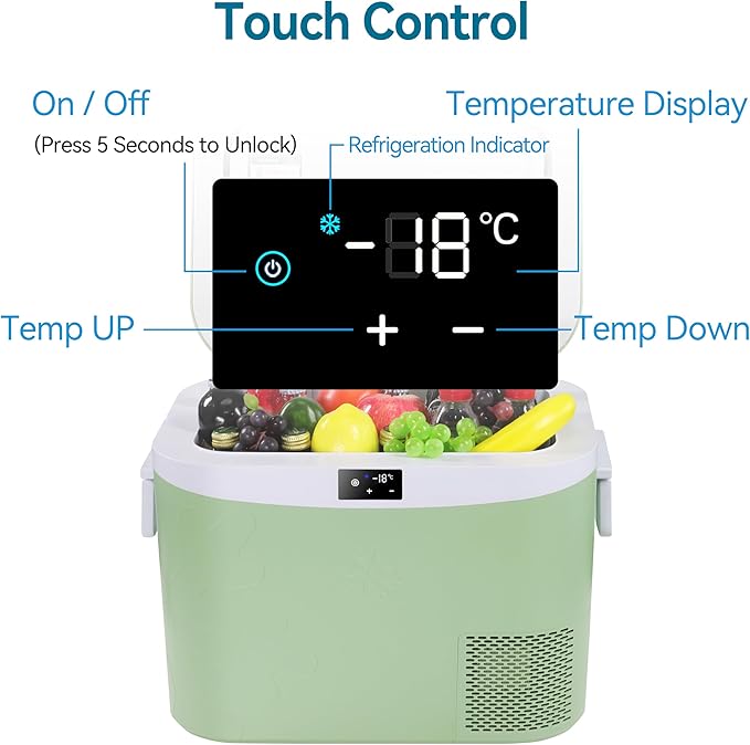 Car Refrigerator Portable 12V Fridge 19 Quart (18 Liter) 12 Volt Freezer Compressor Cooler 12V/24V