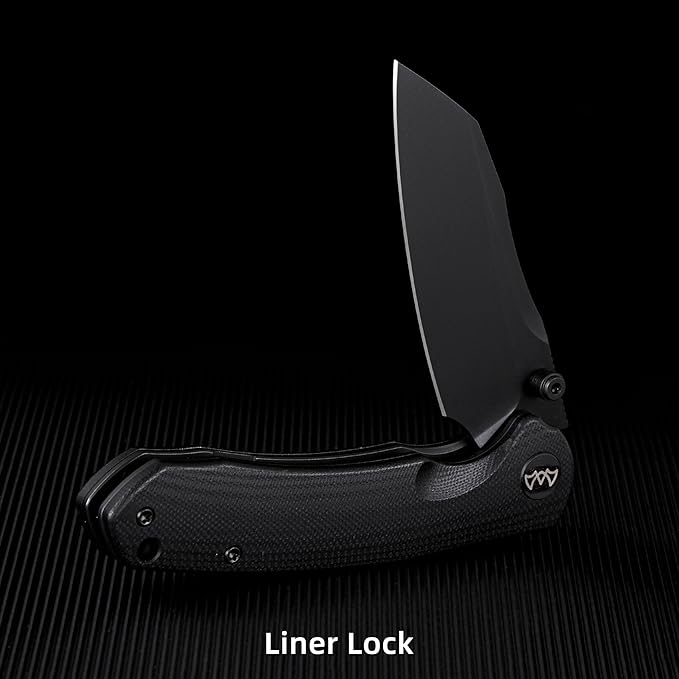 Folding Pocket Knife, 3.35" 14C28N Blade G10 Handle EDC Knife with Liner Lock, Small Pocket Knife