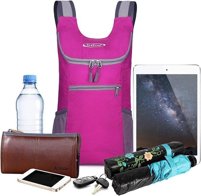 G4Free Lightweight Packable Hiking Backpack for Men Women Small Hiking Daypacks Foldable Shoulder