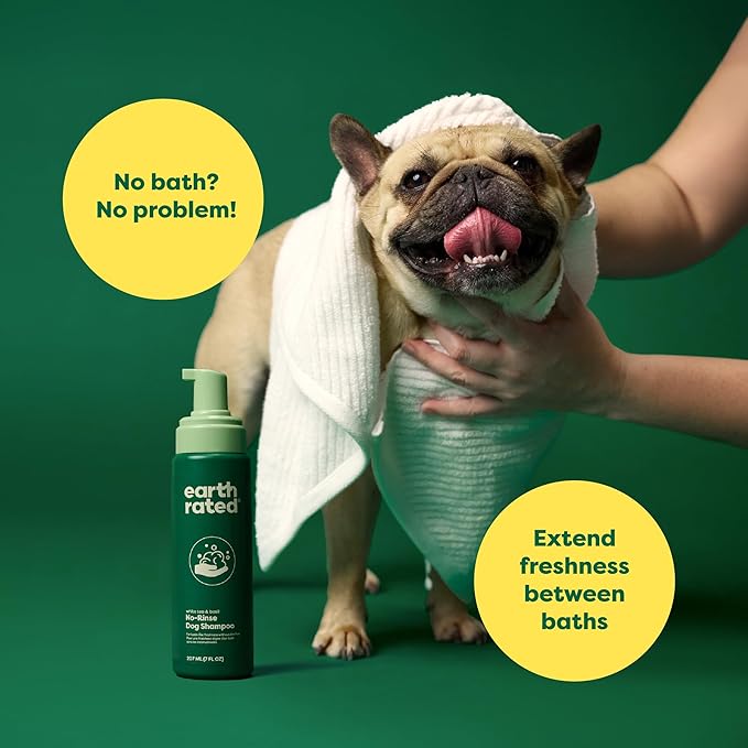 Earth Rated Waterless Dog Shampoo & Conditioner, Convenient No-Rinse Wash for Cleaning