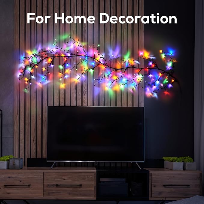 Enchanted Willow Vine Lights for Home Decor with 160LEDs, 8.2FT Voice-Activated Wall Decoration