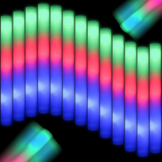 205 PCS Foam Glow Sticks, Glow Sticks Bulk Party Pack, Glow In Tthe Dark Party Supplies, Glow Foam