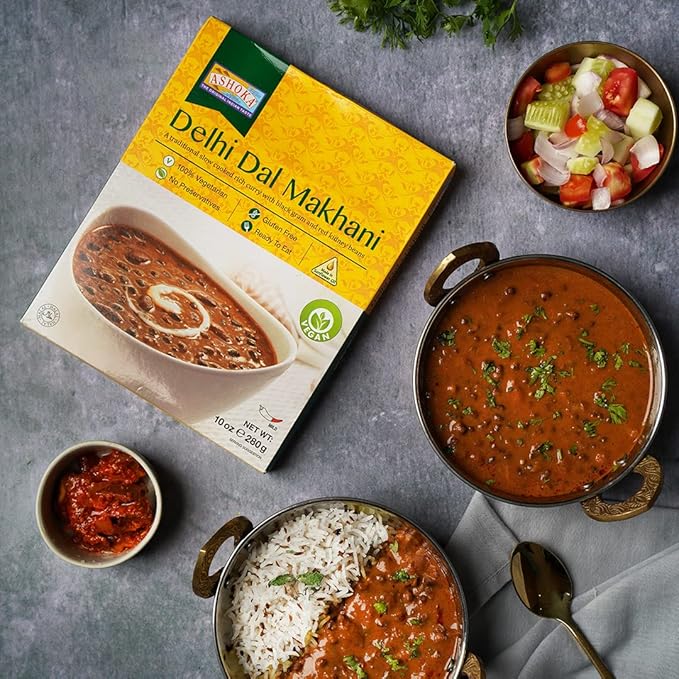 Ashoka Gluten-Free Meals, Microwave Ready Vegan Black Gram & Kidney Beans, Heat & Serve Meals