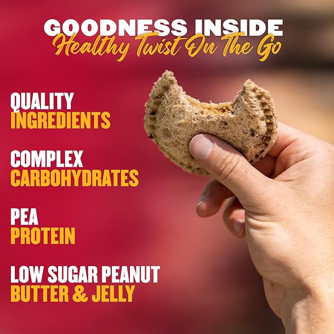 Clean Eatz PB&J Sandwich, High-Protein Strawberry – 16 Singles, Whole Grain & Low Sugar