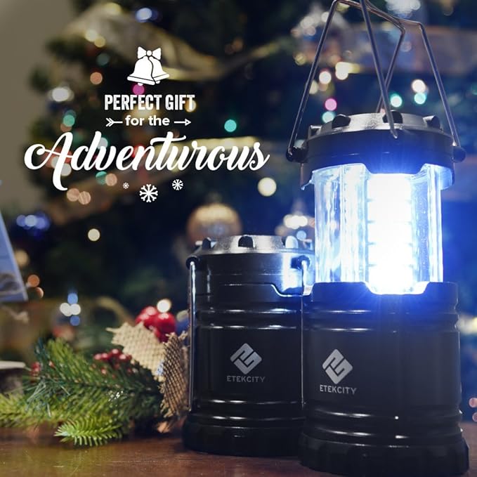 Etekcity Lantern Camping Essentials Lights, Led Flashlight for Power Outages, Survival Gear and