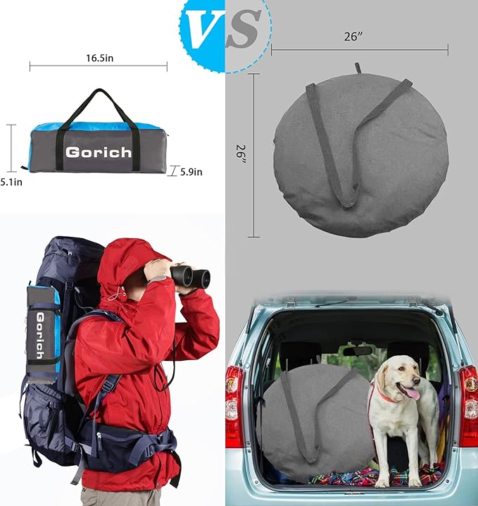 Gorich Beach Tent Sun Shelter for 3/4-5/6-7/8-10 Person with UPF 50ï¼?UV Protection, Lightweight &