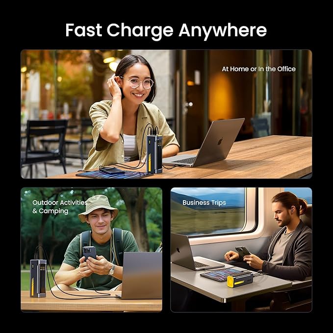 AOHI 140W PD3.1 Laptop Power Bank 40000mAh Fast Charging Station, The Future Starship 2 in 1