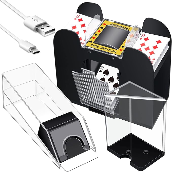 Aoriher Blackjack Game Combo Set Including Blackjack 6 Deck Automatic Card Shuffler 6 Shoe and 6