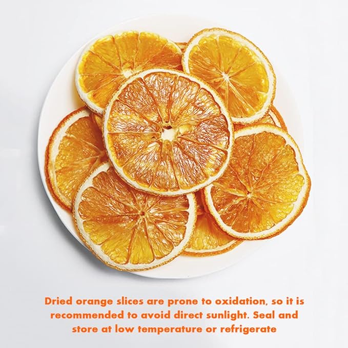 Mkostlich Dried Orange Slices, 3.52oz/100g Dehydrated Orange Slices, Natural Dried Oranges for