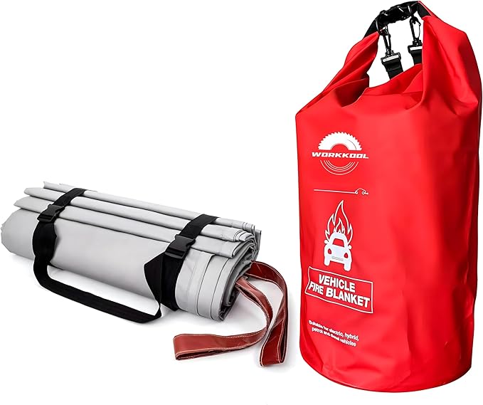 Emergency Fire Blanket for Car,Fiberglass Fire Extinguisher Blankets,Survival Safety Fire