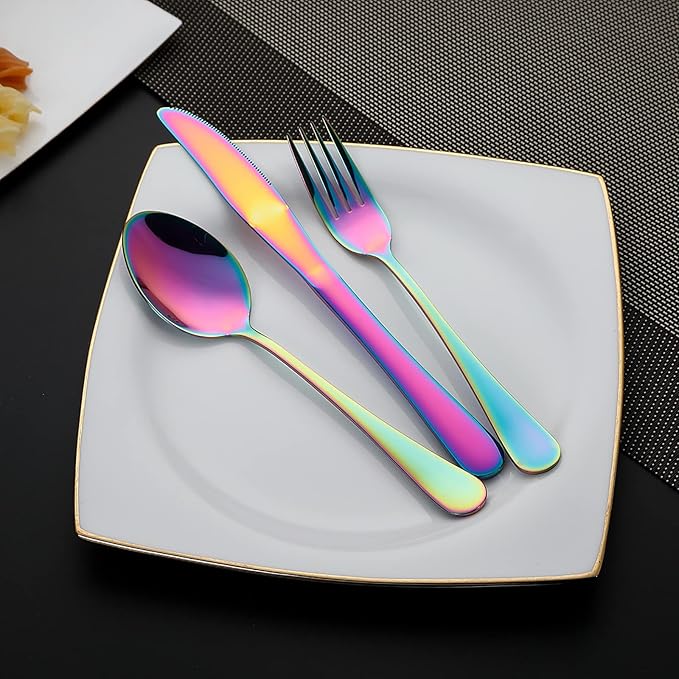 DEVICO Portable Utensils, Travel Camping Cutlery Set, 8-Piece including Knife Fork Spoon Chopsticks