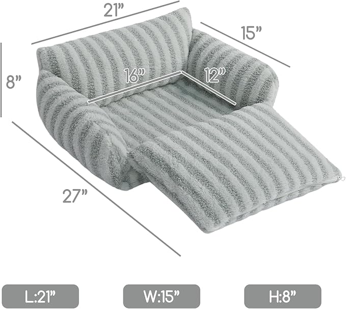 Hollypet Cat Bed Fluffy Plush Mutifuctional Double-Layer Soft Pet Couch Orthopedic Sofa Nest Beds