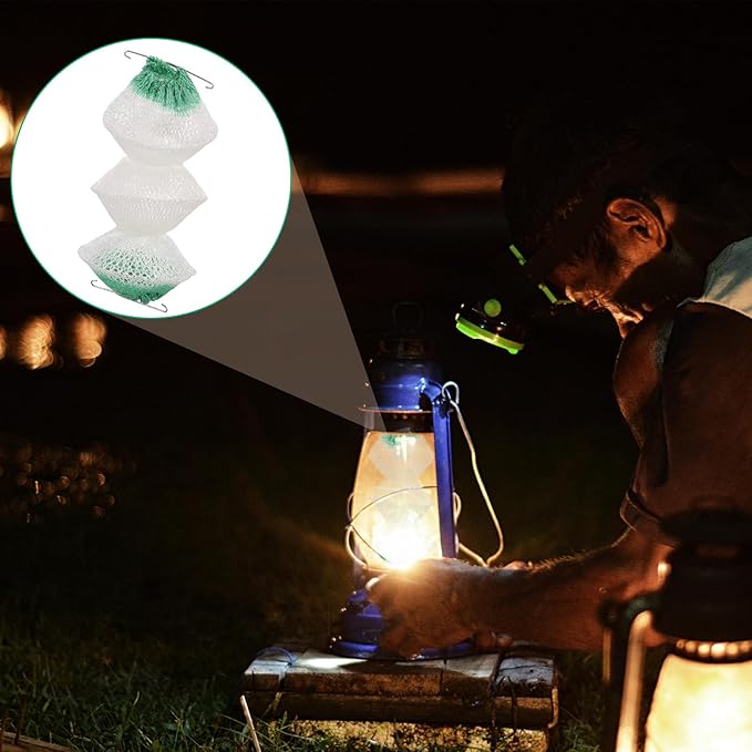 Thinp 6 Pcs Lantern Mantles,3-Layer Propane Lantern Mantles Insta-Clip 2#95 Mantles Gas Lantern