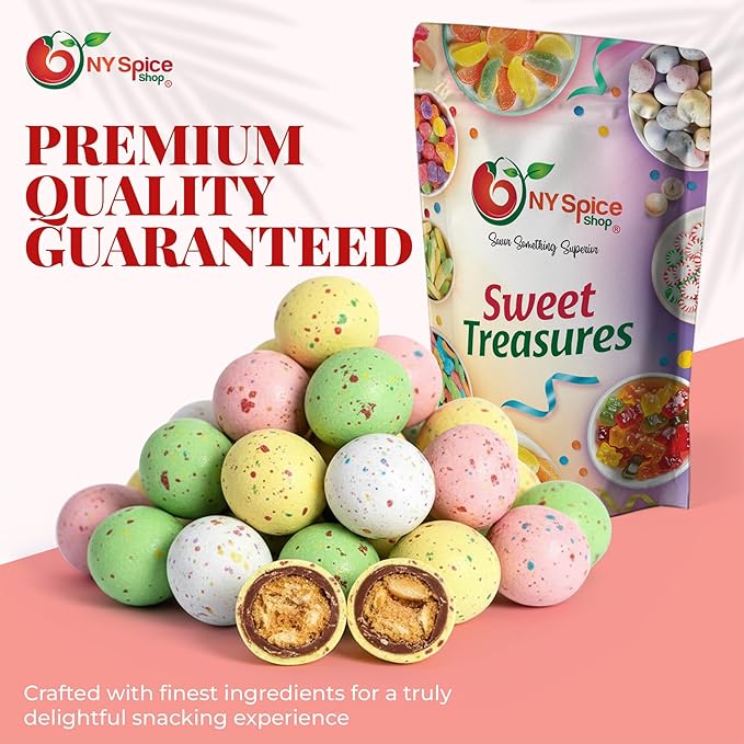 NY Spice Shop Speckled Chocolate Malt Balls Party Decorations - 1 Pound Malted Milk Balls Candy