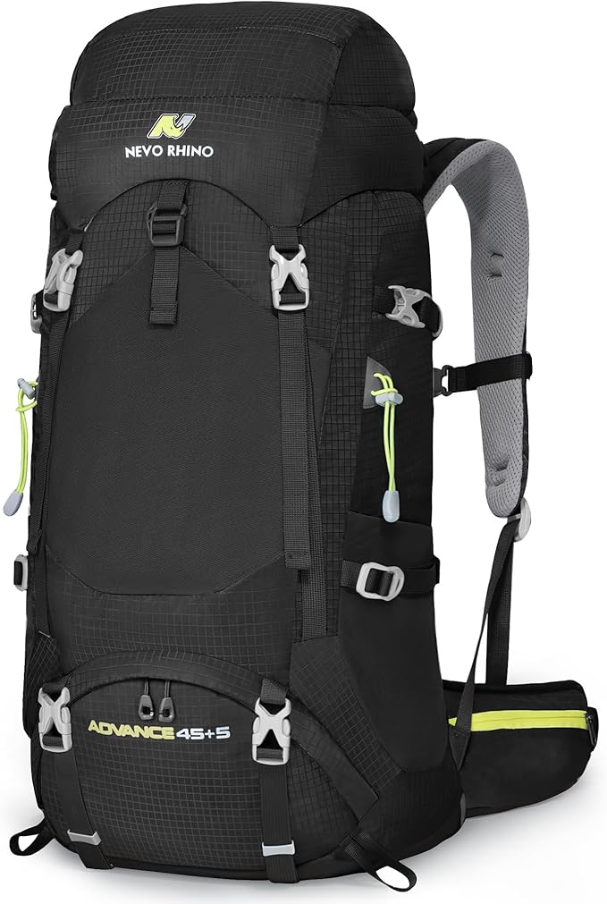 N NEVO RHINO Internal Frame Hiking Backpack 50/60/65/70/80L, Mountain Climbing Camping Backpack