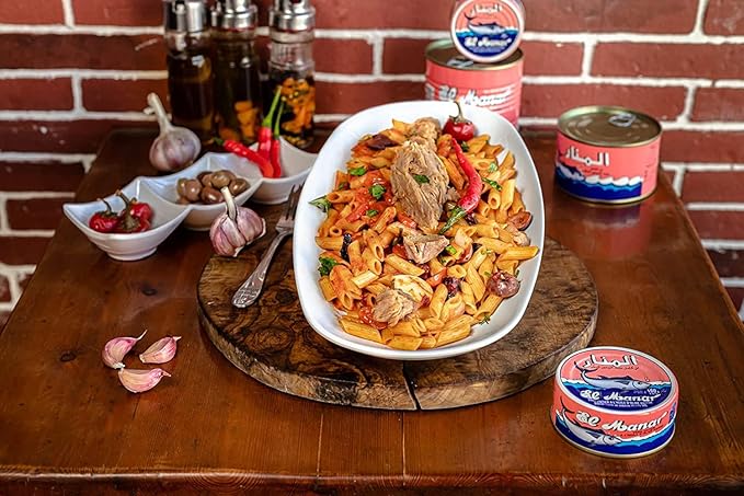 El Manar Solid Light Tuna in Olive Oil- 5.6 oz Pack of 3 - Canned Tuna Fish in Virgin Olive Oil