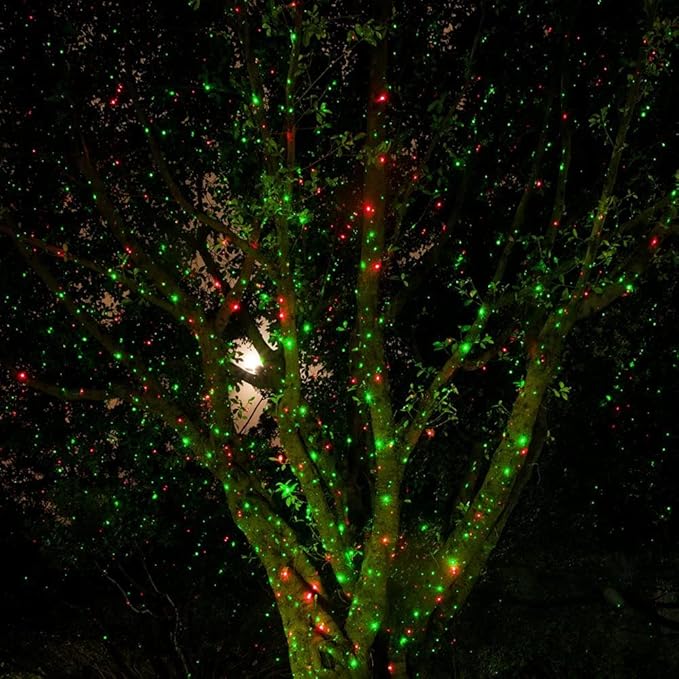 Poeland Garden Lights Moving Laser Christmas Lights Star Projector for Home and Garden