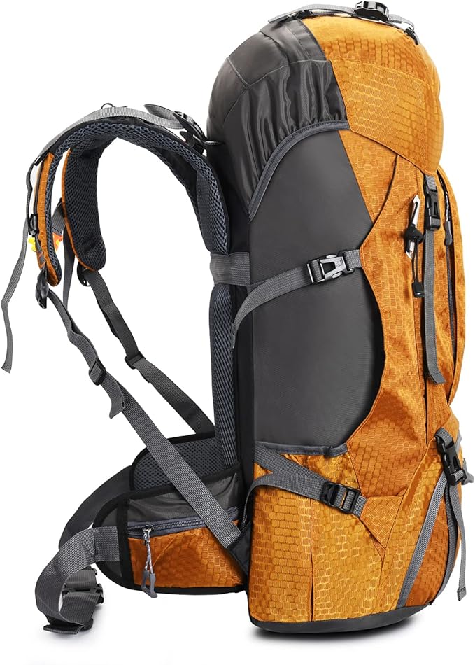 Bseash 60L Waterproof Hiking Camping Backpack with Rain Cover, Large Outdoor Sport Travel Daypack