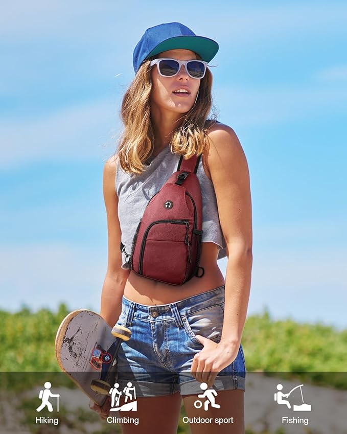 Crossbody Bags for Women Man Waterproof Sling Bag Backpack Trendy Casual Cross Body Bag with