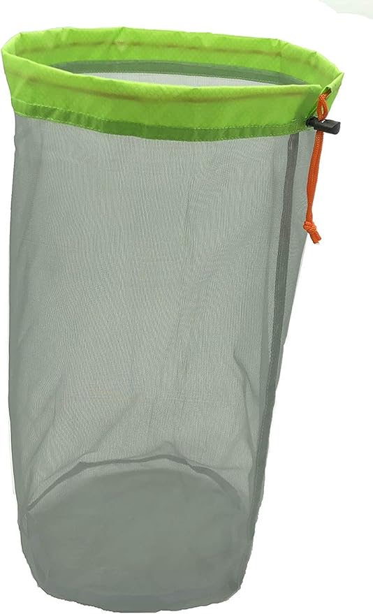 Alemon Small to XXlarge 5 Pcs Drawstring Mesh Stuff Sack, Ditty Bags Storage Pouch Bags Sleeping
