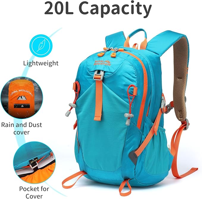 Small Hiking Backpack, 20L Lightweight Travel Backpacks For Men Women, Water Resistant Outdoor Day