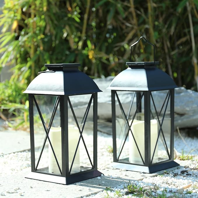 Afirst Solar Lantern Outdoor, 2 Pack Hanging Decorative Outdoor Lights Waterproof Umbrella Lights