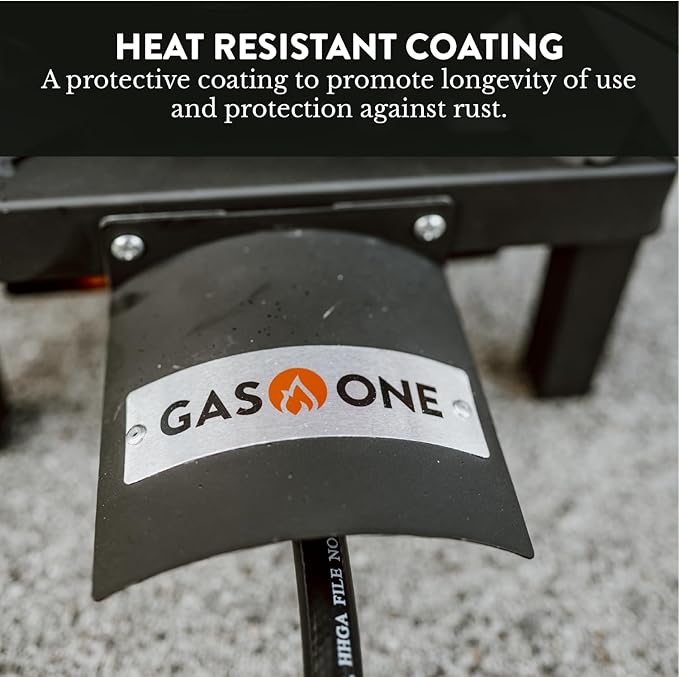 GasOne High Pressure Single Propane Burner - Outdoor Cooking with Heat Shield and Guard ??Propane
