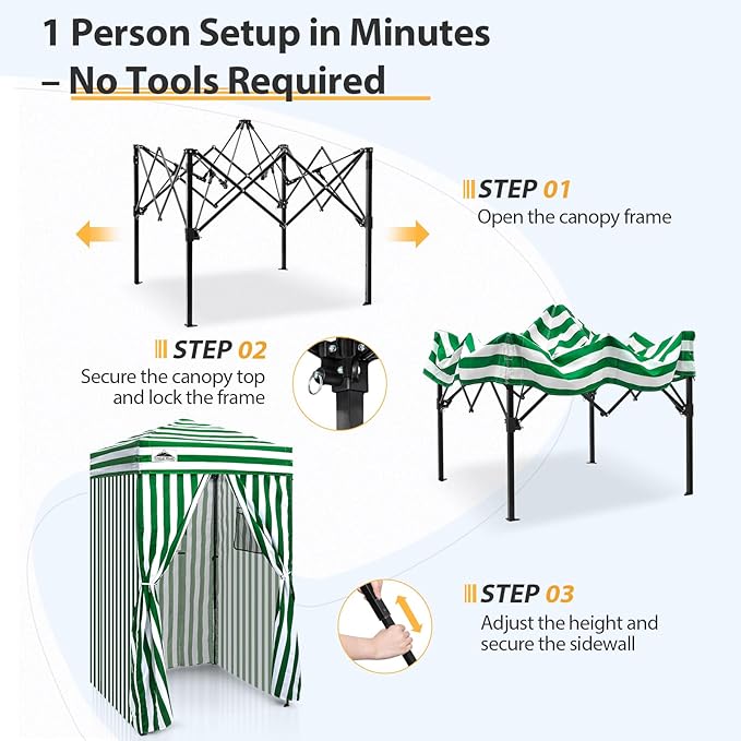 EAGLE PEAK Flex Ultra Compact 4x4 Pop-up Canopy, Sun Shelter, Changing Room, Portable Privacy