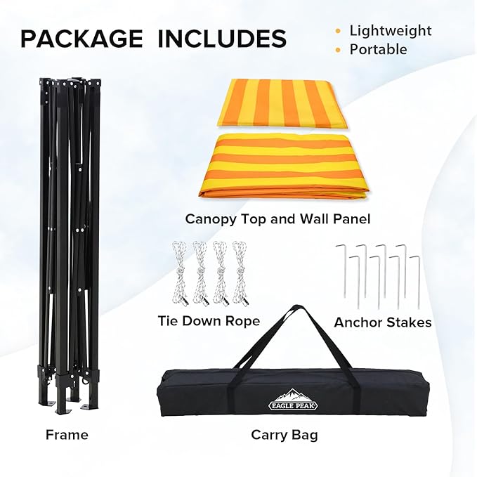 EAGLE PEAK Flex Compact 5x5 Pop-up Canopy Changing Room, Portable Privacy Dressing Room for Indoor
