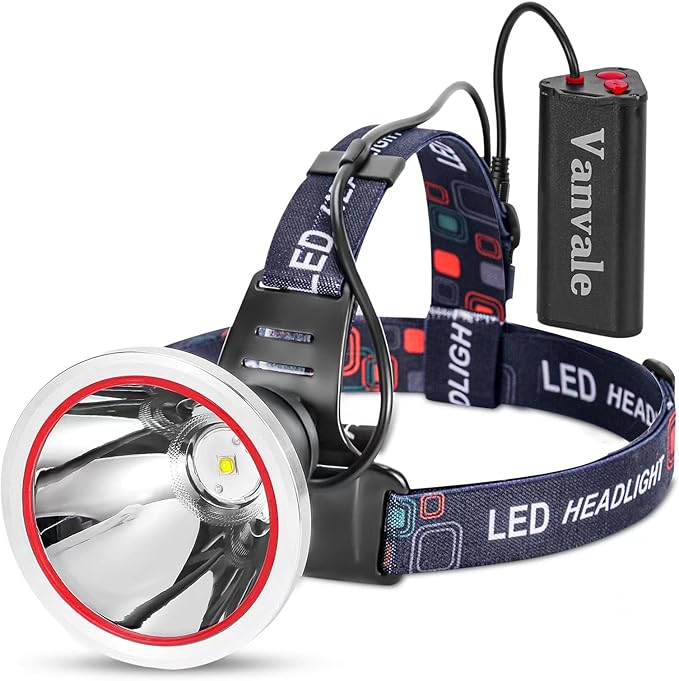 Super Bright Rechargeable LED Headlamp IPX4 Water Resistant Head Light with Charger,Ultra Bright