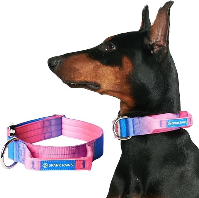 Spark Paws Tactical Dog Collar with Handle - Premium Quality Collar, Robust and Durable Design for